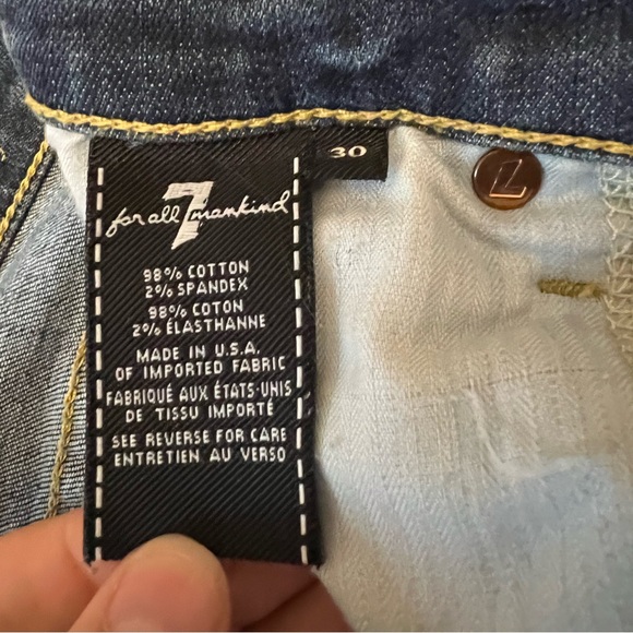 7 for All Mankind “The Skinny” size 30 distressed jeans - Picture 5 of 8